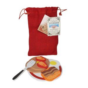 🎄3 FOR $20🎄 Wood Breakfast Pretend Play Pack - Comes in Red Burlap Bag - NWT